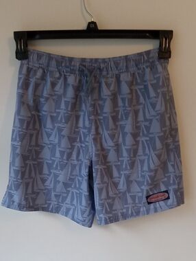 Vineyard Vines Boy's Sailboat Print Swim Trunks